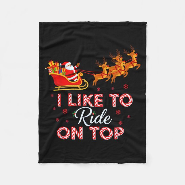 Couverture Polaire I Like To Ride On Top Funny Christmas Couple Match (Devant)
