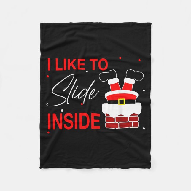 Couverture Polaire I Like To Slide Inside Funny Xmas Couple Unhinge P (Devant)