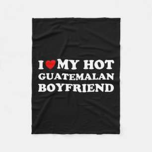 Couverture Polaire I Love (coeur) My Hot Guatemala Boyfriend Valenti