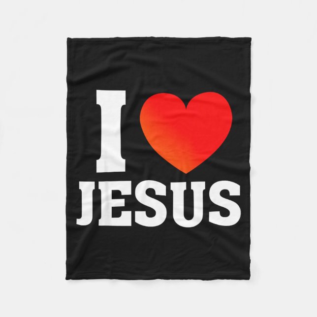 Couverture Polaire I Love Jesus  (Devant)