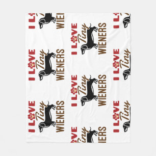Couverture Polaire I Love Miniature Dachshund Doxie