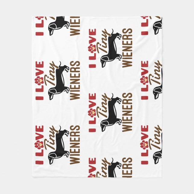 Couverture Polaire I Love Miniature Dachshund Doxie (Devant)