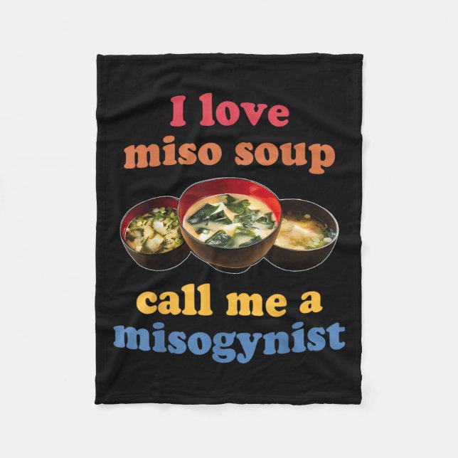 Couverture Polaire I Love Miso Soup Appelez-Moi Un Design Misogyne (Devant)
