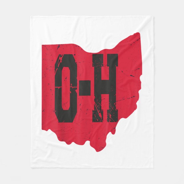 Couverture Polaire I Love My Ohio Home Script Ohio Buckeye State (Devant)