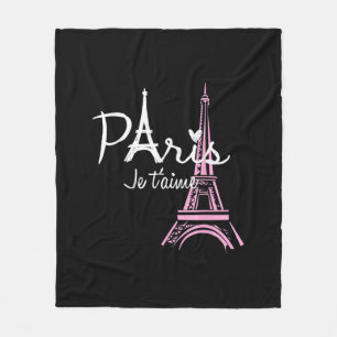 Couverture Polaire I Love Paris Tour Eiffel France Souvenir français