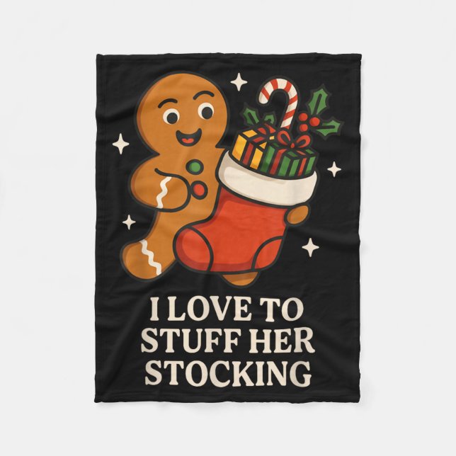 Couverture Polaire I Love To Stuff Her Stocking Matching Jingle His B (Devant)