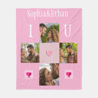 Couverture Polaire I Love You 4 Photo Fleece Blanket