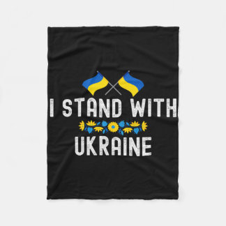 Couverture Polaire I Stand With Ukraine Supporters Sunflower Ukrainia