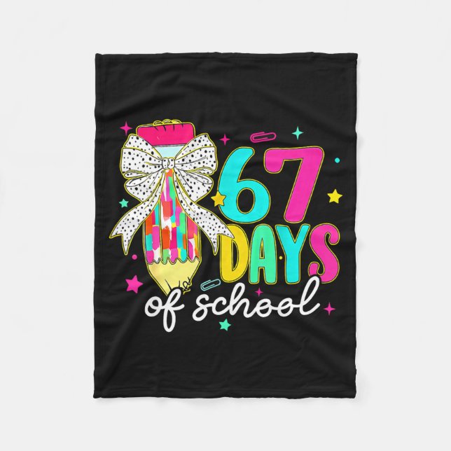 Couverture Polaire I Survived 67 Days Of School Funny 67 Meme Teacher (Devant)