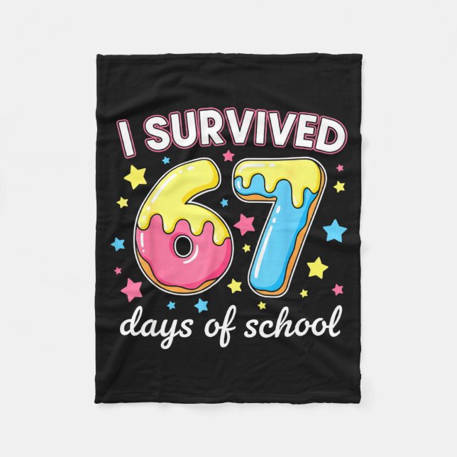 Couverture Polaire I Survived 67 Days Of School Funny 67 Meme Teacher (Devant)