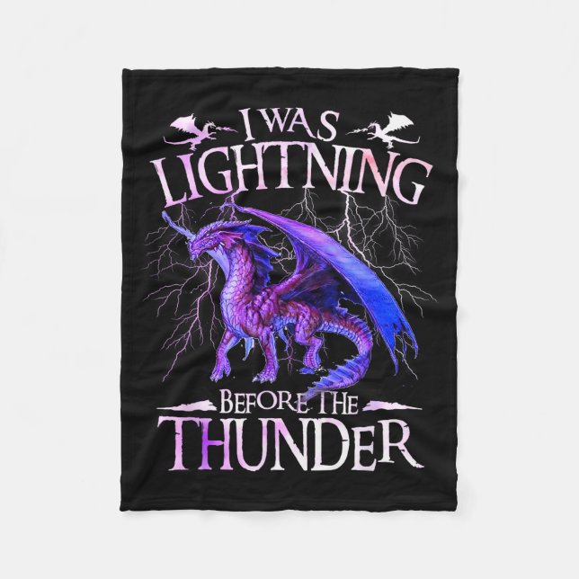 Couverture Polaire I Was Lightning Before The Thunder Dragons Lover M (Devant)
