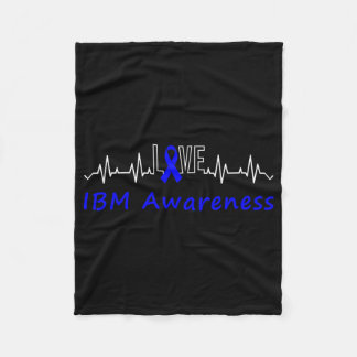 Couverture Polaire Ibm Awareness Blue Ribbon Love Heartbeat Support Q
