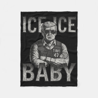 Couverture Polaire Ice Ice Baby Retro Funny Trump