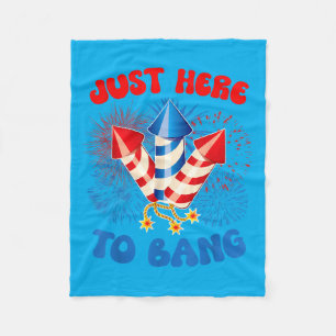 Couverture Polaire Ici pour frapper drôle 4 juillet drapeau américain