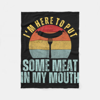 Couverture Polaire Ici pour mettre de l'humour barbecue de bouche de