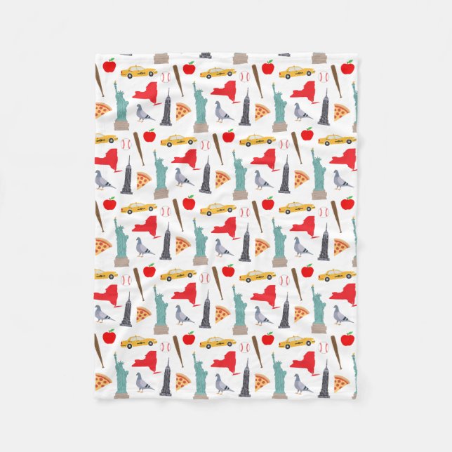 Couverture Polaire Icônes de New York (Devant)