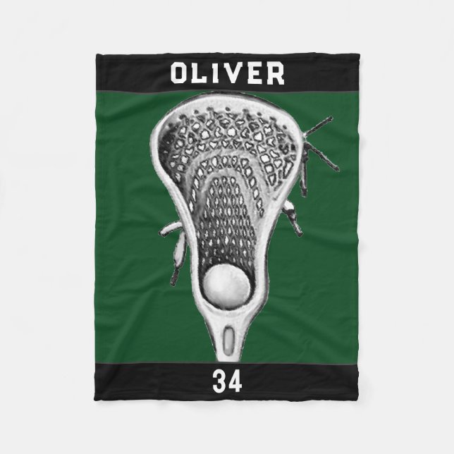 Couverture Polaire Idées cadeaux Lacrosse Player (Devant)