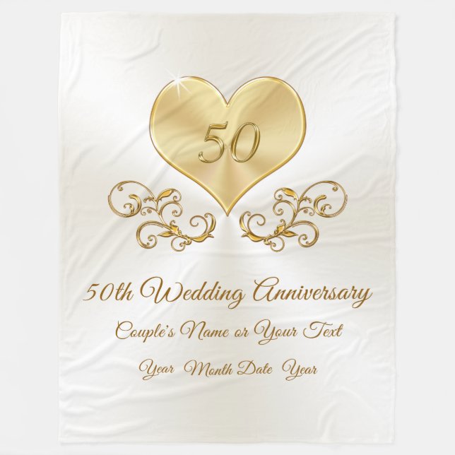 Couverture Polaire Idées cadeaux pour le 50e anniversaire d'un couple (Devant)