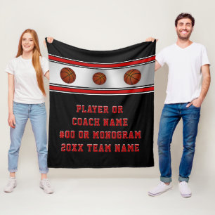Couverture Polaire Idées de cadeaux personnalisés de basketball pour