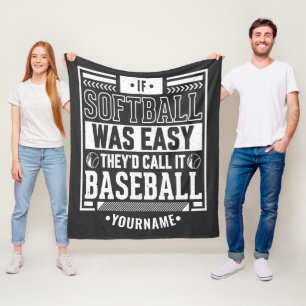 Couverture Polaire If Softball Ce que Easy They'd Call It Baseball
