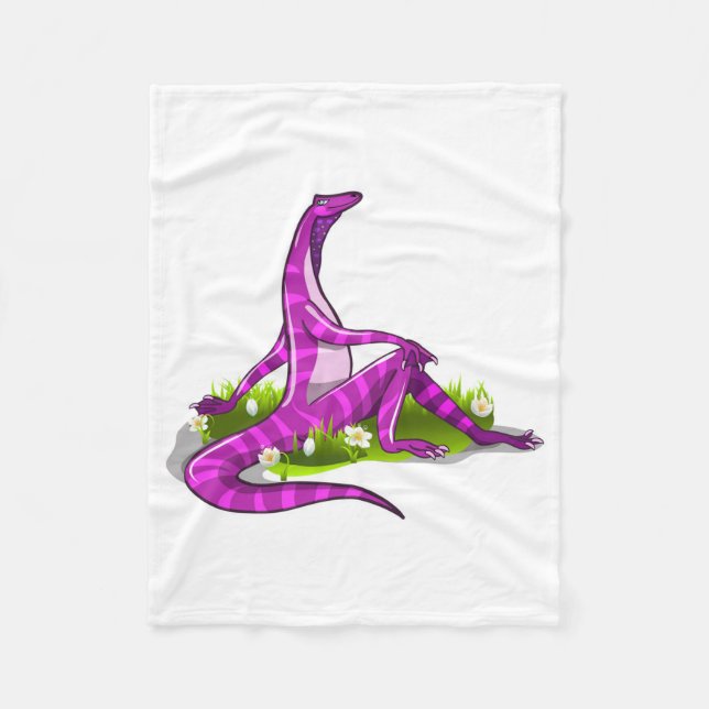 Couverture Polaire Iguanodon Montre Sa Beauté Naturelle. (Devant)