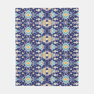 Couverture Polaire Ikat Géométrique : Ornement Oriental Folklore.