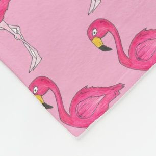 Couverture Polaire Ile tropicale Paradise Flamant rose rose chaud Ois