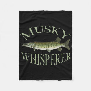 Couverture Polaire Illustration artistique de poisson Musky Muskellun