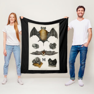 Couverture Polaire Illustration de chauves-souris personnalisées vint
