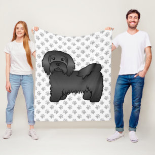 Couverture Polaire Illustration de chien de dessin animé mignon Havan