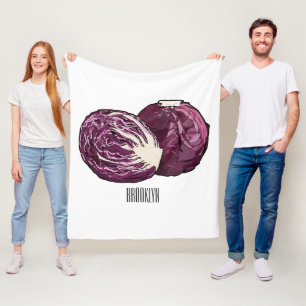 Couverture Polaire Illustration de chou rouge