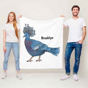 Couverture Polaire illustration de dessin animé d'oiseau pigeon couro