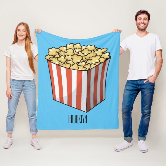 Couverture Polaire Illustration de dessin animé Popcorn (En situation)