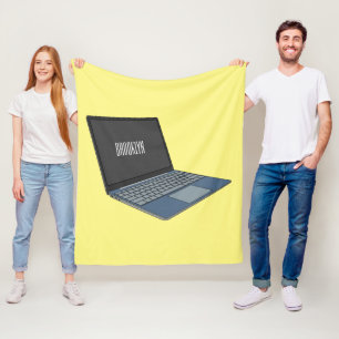 Couverture Polaire Illustration de dessin sur ordinateur portable