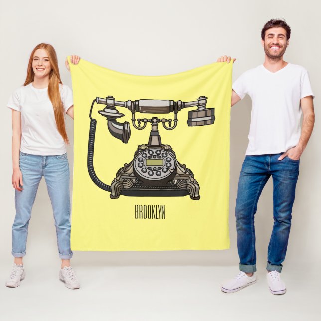 Couverture Polaire Illustration de dessin téléphonique (En situation)