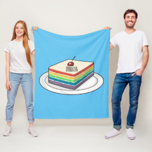 Couverture Polaire Illustration de gâteau arc-en-ciel