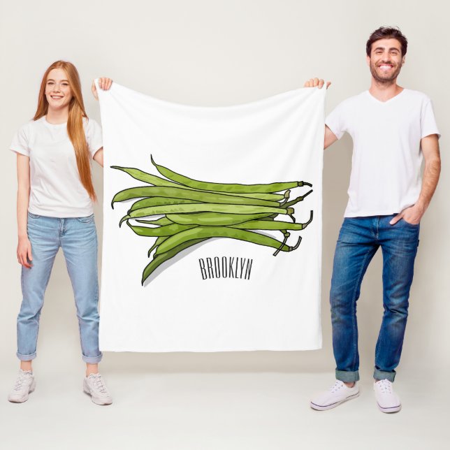 Couverture Polaire Illustration de haricots verts (En situation)