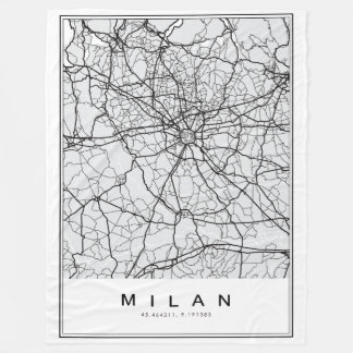 Couverture Polaire Illustration de la carte de Milan