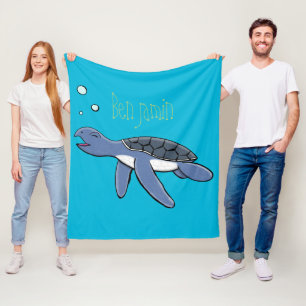 Couverture Polaire Illustration de la petite tortue de mer