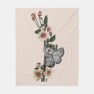Couverture Polaire Illustration de l'aquarelle de la béaire de Koala 