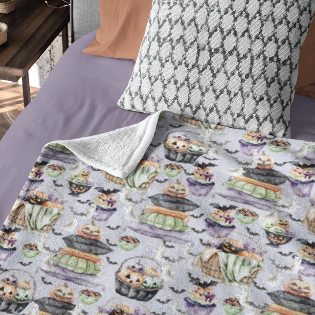 Couverture Polaire Illustration de l'aquarelle d'Halloween (Créateur téléchargé)