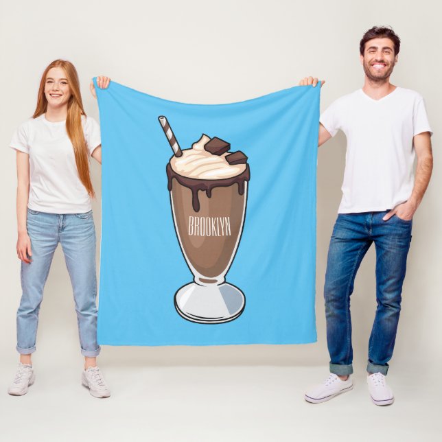 Couverture Polaire Illustration de milk-shake au chocolat (En situation)