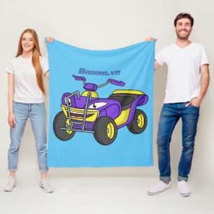 Couverture Polaire Illustration de moto Purple Quad