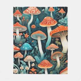 Couverture Polaire Illustration des champignons de la forêt lunaire