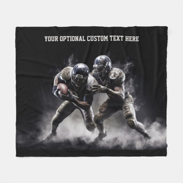 Couverture Polaire Illustration des joueurs de football de texte pers (Devant (Horizontal))