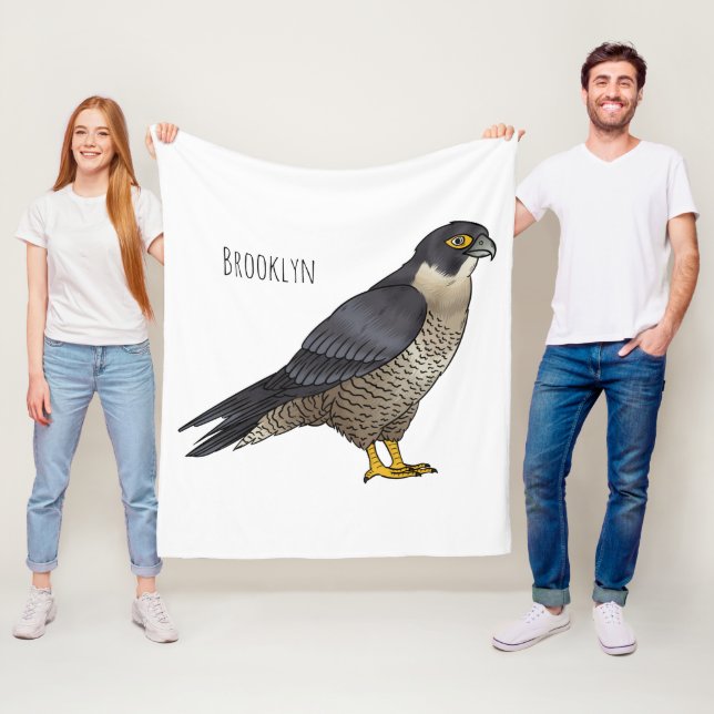 Couverture Polaire Illustration d'oiseau de faucon pèlerin (En situation)