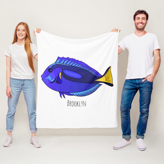 Couverture Polaire Illustration du poisson de la cuve bleue (En situation)