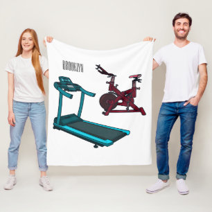 Couverture Polaire Illustration du tapis roulant et de la bande dessi