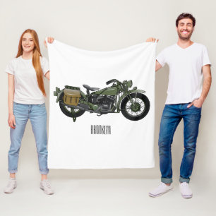 Couverture Polaire Illustration d'une moto de croiseur militaire