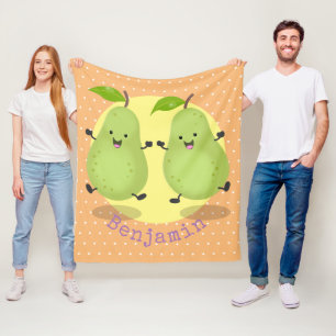 Couverture Polaire Illustration d'une paire de poires mignonne